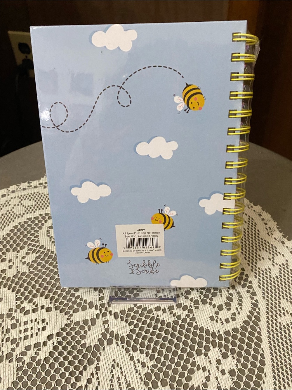 Bee Kind Yellow Pop-It Spiral Notebook/Journal - Picture 3 of 4